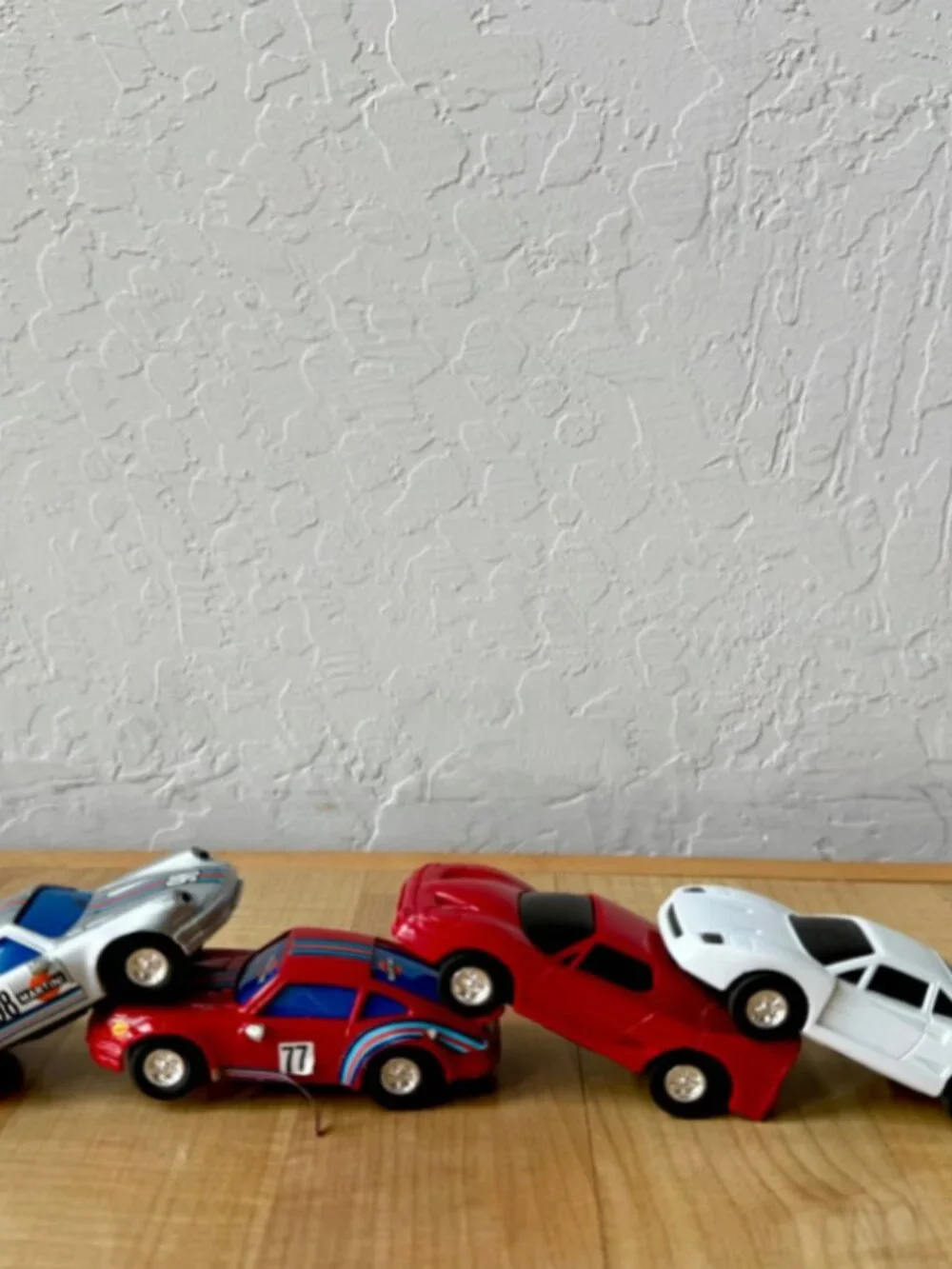 Vintage Slot Car Lot Of 4 - 2 PORSCH, Ferrari F40 & Ferrari F50 - Untested
